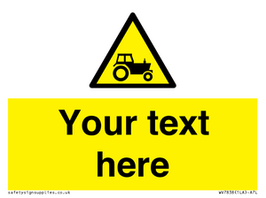 Custom warning farm machinery